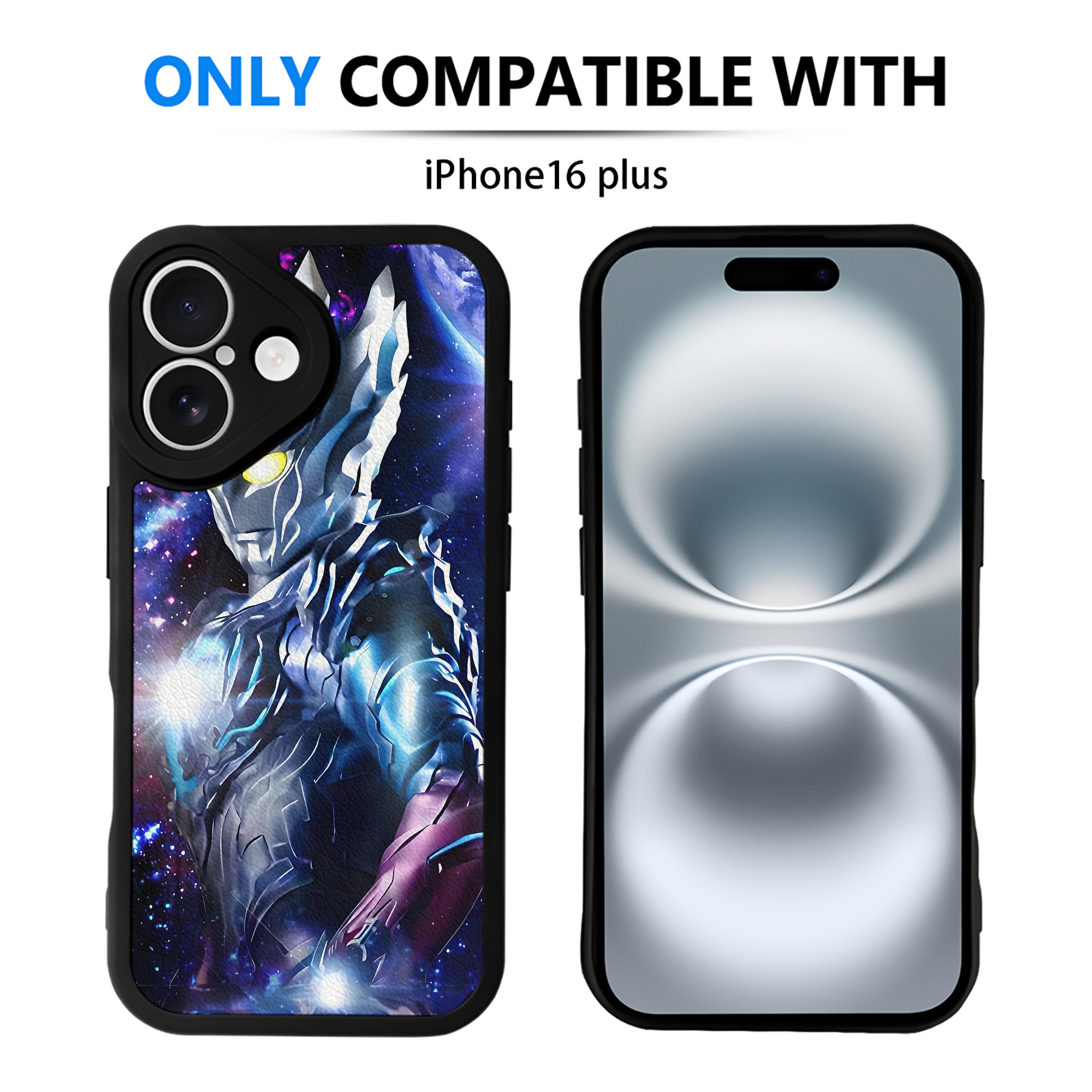 （画像用） ウルトラマン Ultraman 【iPhone 16シリーズ対応】シリコンスマホケース（レザー調） 材質：シリコン